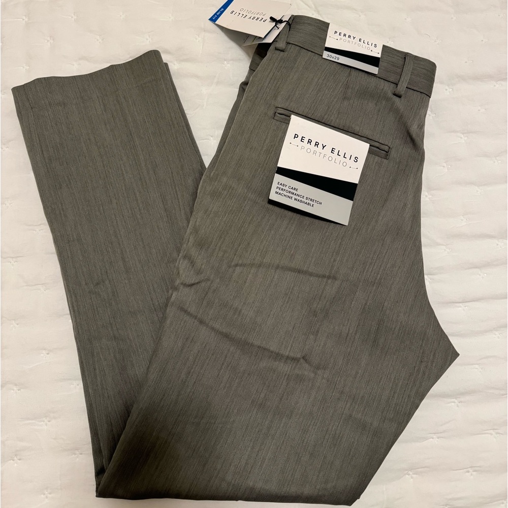 Grey Perry Ellis slim fit men’s trousers 
-30x29 size